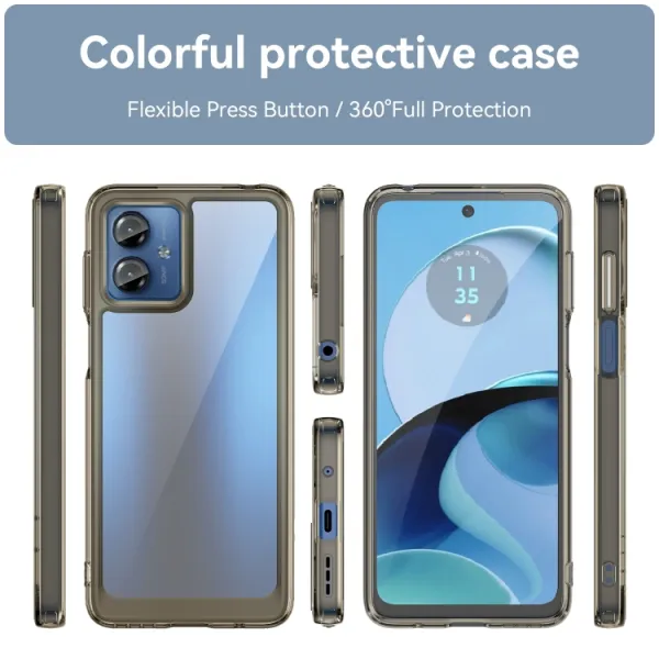 CRYSTAL Ochranný kryt pre Motorola Moto G14 šedý