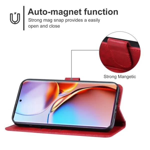 SMOOTH Peňaženkové puzdro pre Motorola Edge 40 Pro červené
