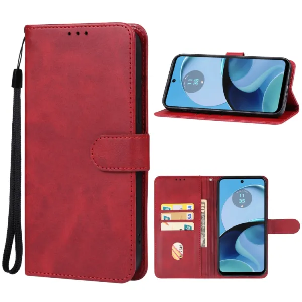SMOOTH Peňaženkové puzdro pre Motorola Moto G14 červené