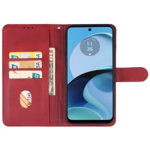 SMOOTH Peňaženkové puzdro pre Motorola Moto G14 červené