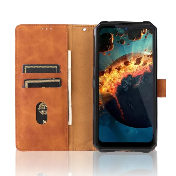 Peňaženkové puzdro pre Oukitel WP15 hnedé