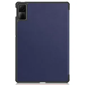 LEATHER Zaklápací kryt pre Xiaomi Redmi Pad SE modrý