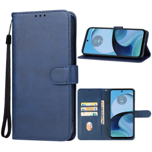 SMOOTH Peňaženkové puzdro pre Motorola Moto G14 modré