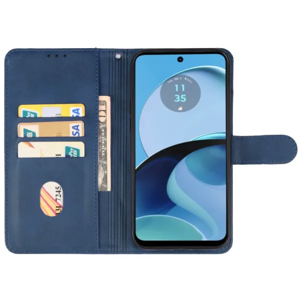 SMOOTH Peňaženkové puzdro pre Motorola Moto G14 modré