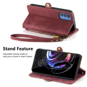 GEOM Peňaženkové puzdro pre Motorola Edge 40 Pro červené