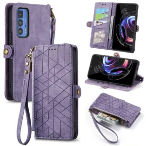 GEOM Peňaženkové puzdro pre Motorola Edge 40 Pro fialové