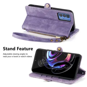 GEOM Peňaženkové puzdro pre Motorola Edge 40 Pro fialové