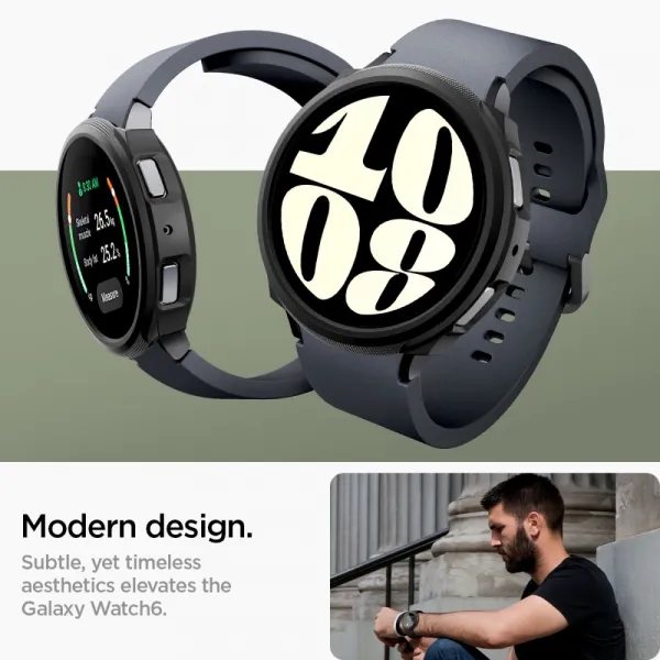 SPIGEN LIQUID AIR Obal pre Samsung Galaxy Watch6 40mm MATTE BLACK