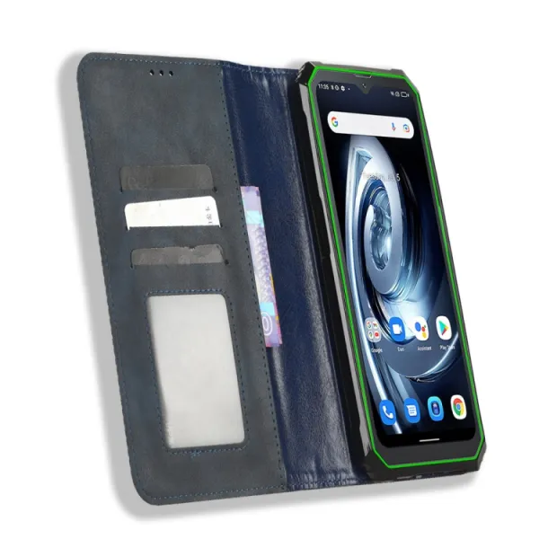 BUSINESS Peňaženkový kryt pre Blackview BV7100 modrý