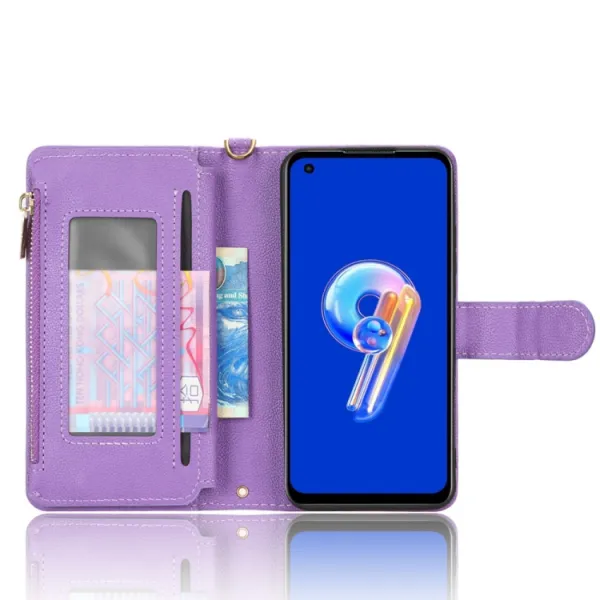 ZIPO Peňaženkové puzdro pre Asus Zenfone 10 / Zenfone 9 fialové