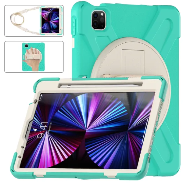 SOLID Odolný kryt pre Apple iPad Pro 11 (2022 / 2021 / 2020 / 2018) mentolový