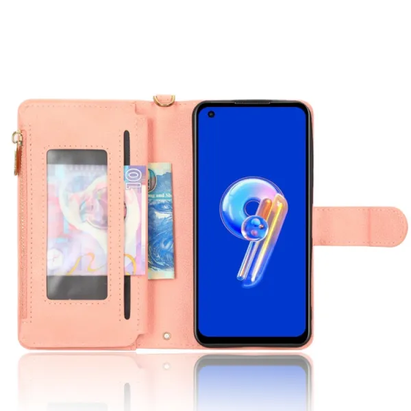 ZIPO Peňaženkové puzdro pre Asus Zenfone 10 / Zenfone 9 ružové