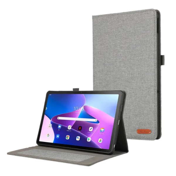 FABRIC Zaklápací obal pre Lenovo Tab M10 5G šedý