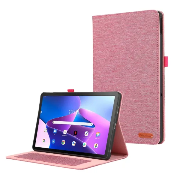 FABRIC Zaklápací obal pre Lenovo Tab M10 5G ružový