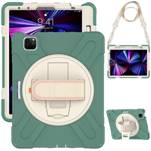 SOLID Odolný kryt pre Apple iPad Pro 11 (2022 / 2021 / 2020 / 2018) tmavozelený