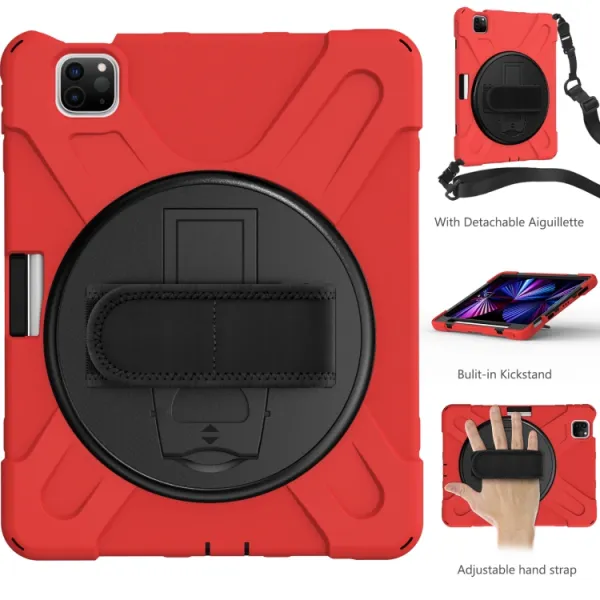 SOLID Odolný kryt pre Apple iPad Pro 11 (2022 / 2021 / 2020 / 2018) červený