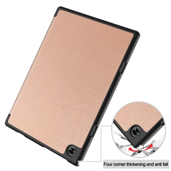 LEATHER Zaklápací kryt Teclast M40 Pro LTE / M40 Pro 2023 ružovozlatý