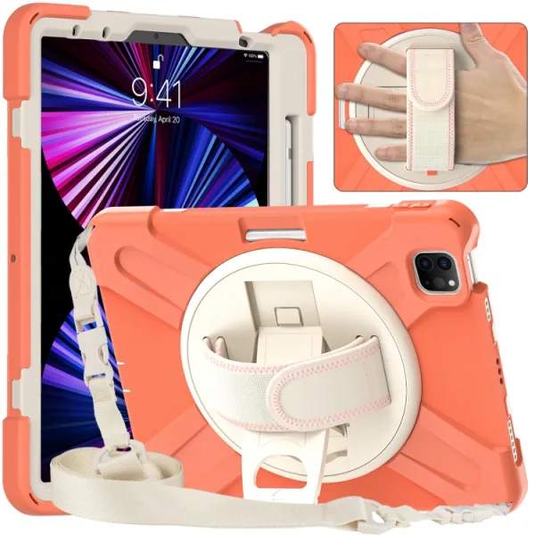 SOLID Odolný kryt pre Apple iPad Pro 11 (2022 / 2021 / 2020 / 2018) oranžový
