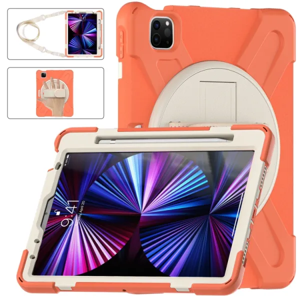 SOLID Odolný kryt pre Apple iPad Pro 11 (2022 / 2021 / 2020 / 2018) oranžový