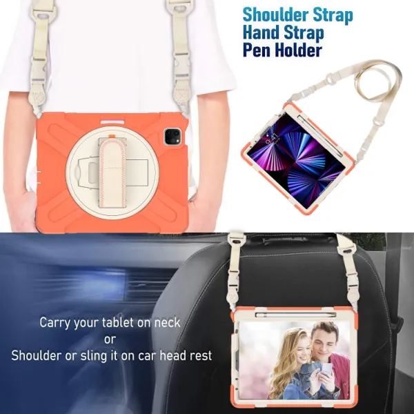 SOLID Odolný kryt pre Apple iPad Pro 11 (2022 / 2021 / 2020 / 2018) oranžový
