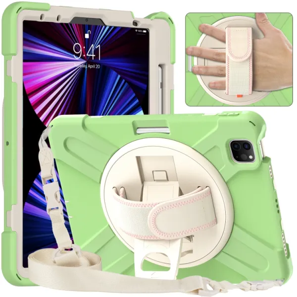 SOLID Odolný kryt pre Apple iPad Pro 11 (2022 / 2021 / 2020 / 2018) svetlozelený
