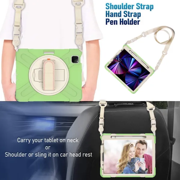 SOLID Odolný kryt pre Apple iPad Pro 11 (2022 / 2021 / 2020 / 2018) svetlozelený