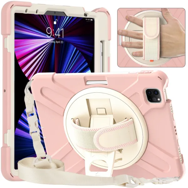 SOLID Odolný kryt pre Apple iPad Pro 11 (2022 / 2021 / 2020 / 2018) ružový
