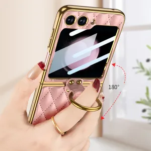 GKK NIKKI Kryt s držiakom Samsung Galaxy Z Flip5 5G ružový