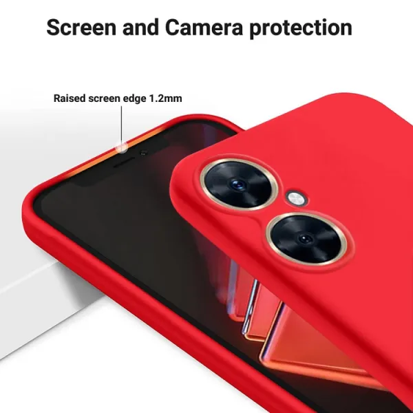 RUBBER Ochranný kryt pre Huawei Nova 11i červený