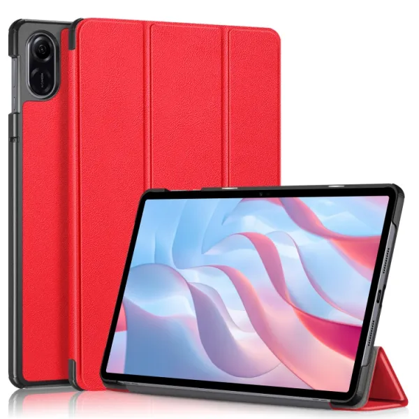 LEATHER Zaklápací kryt pre Honor Pad X9 červený
