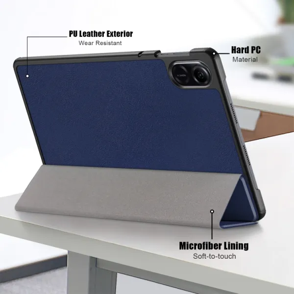 LEATHER Zaklápací kryt pre Honor Pad X9 modrý