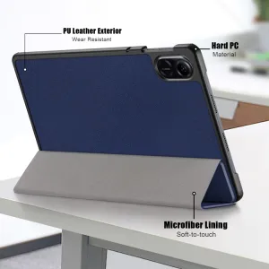 LEATHER Zaklápací kryt pre Honor Pad X9 modrý