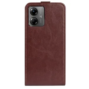 Vyklápacie puzdro Motorola Moto G14 hnedé