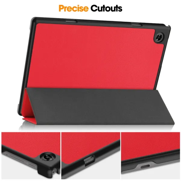 LEATHER Zaklápací kryt Teclast M40 Pro LTE / M40 Pro 2023 červený