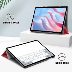 LEATHER Zaklápací kryt pre Honor Pad X9 červený