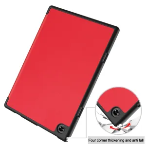 LEATHER Zaklápací kryt Teclast M40 Pro LTE / M40 Pro 2023 červený