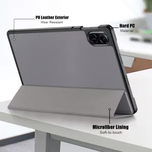LEATHER Zaklápací kryt pre Honor Pad X9 šedý