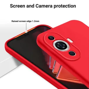 RUBBER Ochranný kryt pre Huawei Nova 11 červený
