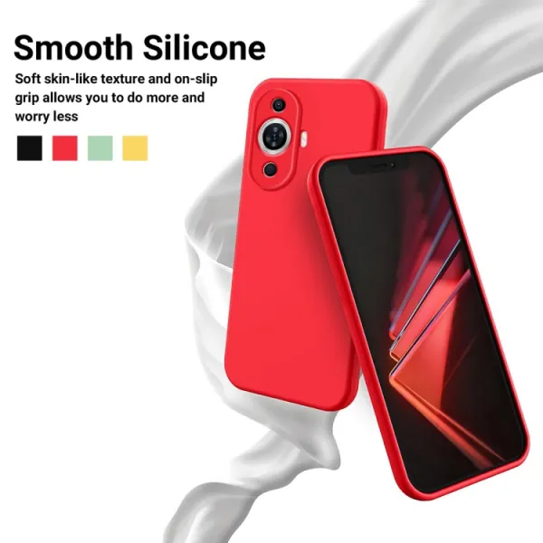 RUBBER Ochranný kryt pre Huawei Nova 11 červený