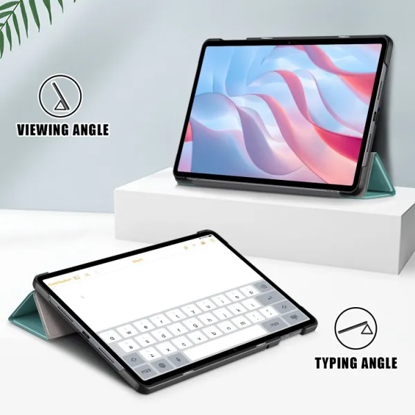 LEATHER Zaklápací kryt pre Honor Pad X9 zelený