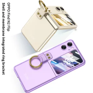 GKK CIRCLE Ochranný kryt s držiakom pre Oppo Find N2 Flip čierny