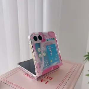 ART Plastový kryt pre Samsung Galaxy Z Flip5 5G PINK CAMO