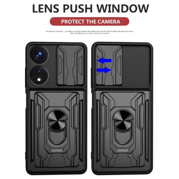 RING CAMERA Kryt s držiakom pre Oppo A78 5G modrý