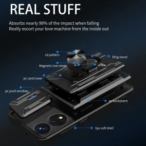 RING CAMERA Kryt s držiakom pre Oppo A78 5G modrý