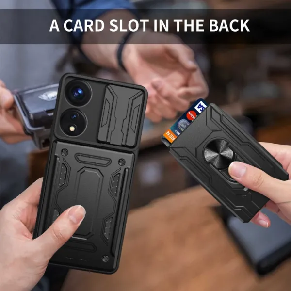 RING CAMERA Kryt s držiakom pre Oppo A78 5G modrý
