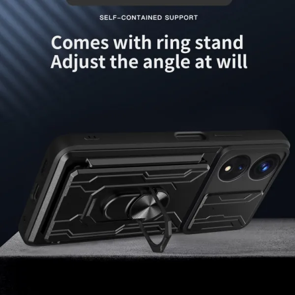 RING CAMERA Kryt s držiakom pre Oppo A78 5G modrý