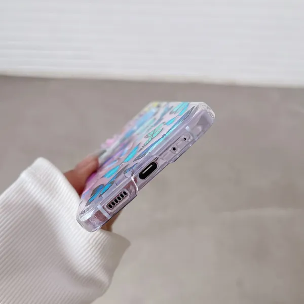 ART Plastový kryt pre Samsung Galaxy Z Flip5 5G PINK BUTTERFLY