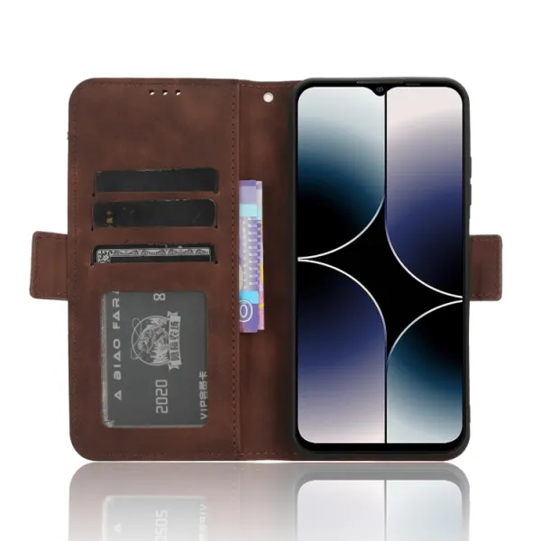 SLOT Peňaženkový obal pre Ulefone Note 16 Pro hnedý