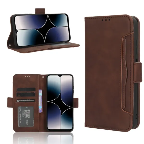 SLOT Peňaženkový obal pre Ulefone Note 16 Pro hnedý