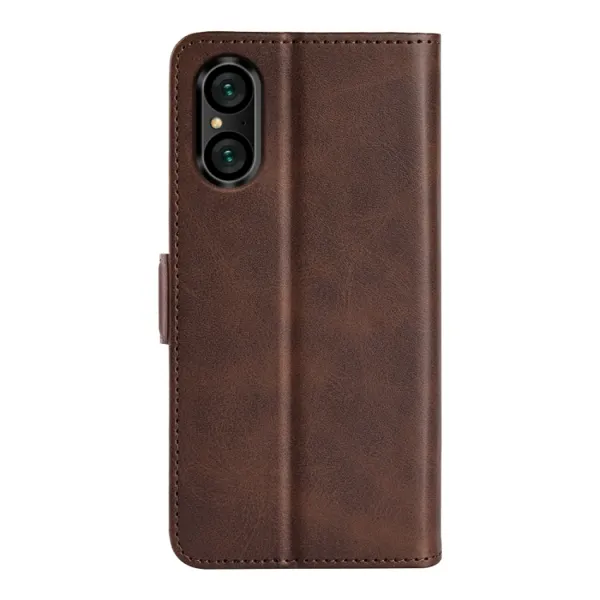 SIDE Peňaženkové puzdro pre Sony Xperia 5 V tmavohnedé